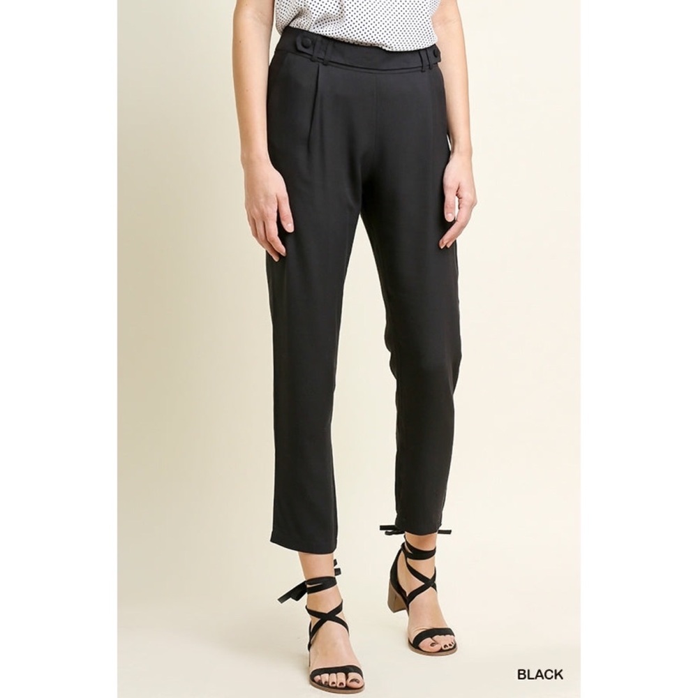 NWT Umgee High Waist Straight Leg Cropped Pants